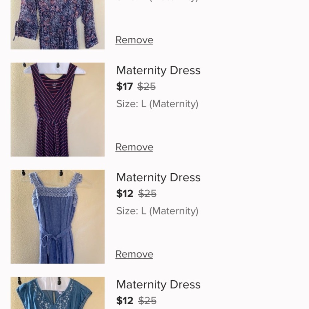 Bundle of Maternity Clothes for Sarah